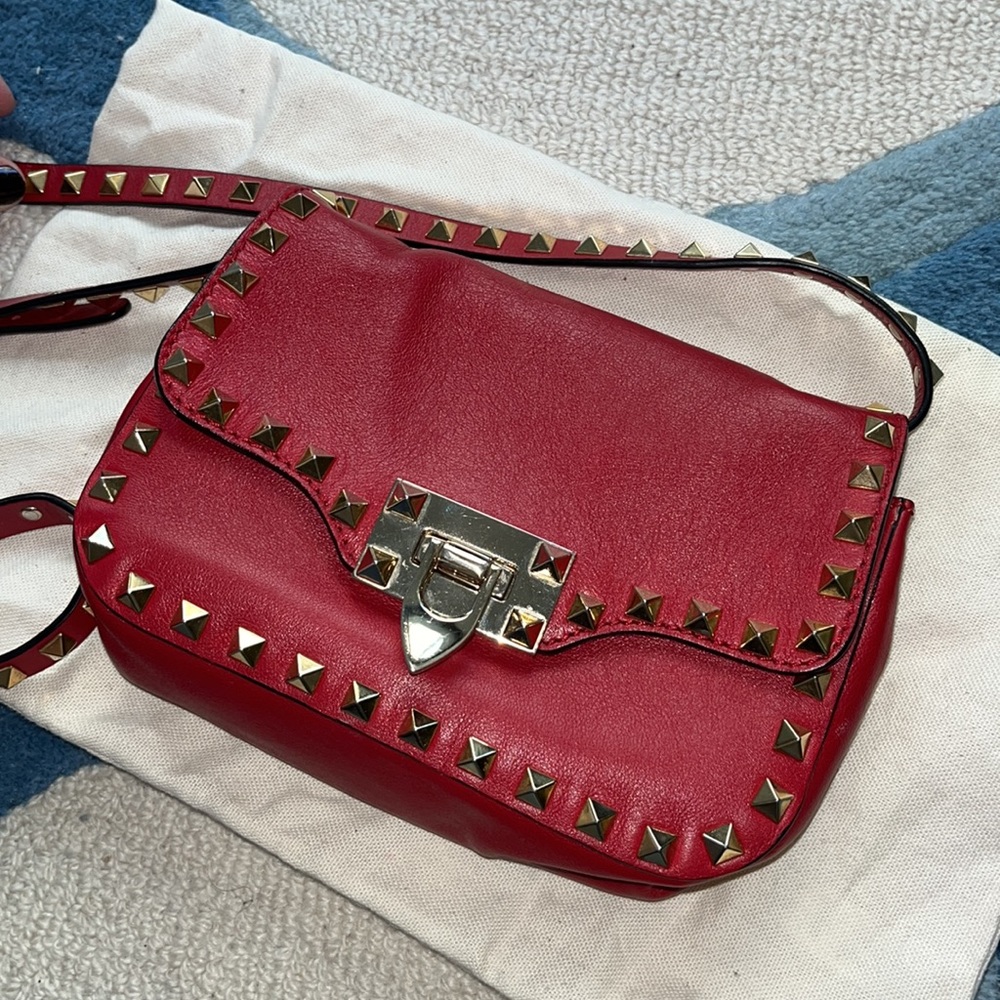 Valentino Rockstud Leather Crossbody Bag
